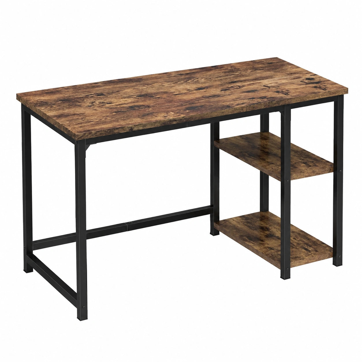 bureau-avec-etageres-reglables-et-rangement-120cm-structure-solide-poste-de-travail-reversible-marron-rustique-ebyzrv1858sr
